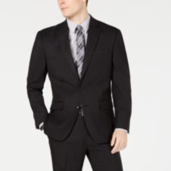 Club Room Mens Classic-Fit Stretch Black 44R